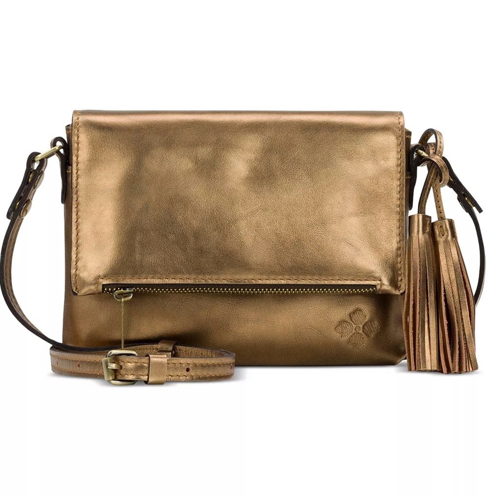 NWT PATRICIA NASH Corfu Bronze small leather crossbody bag,